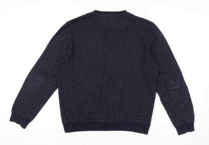 John Lewis & Co. Men's Blue Polka Dot Sweatshirt M