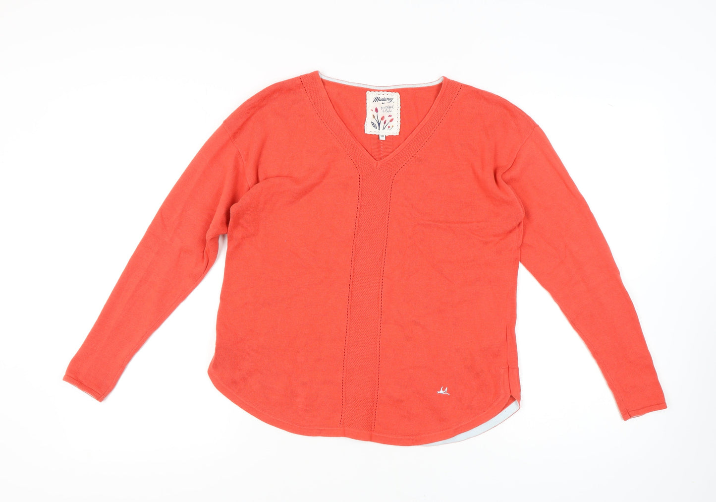 Womens UK Size 10 Mantaray Red Pullover Jumper