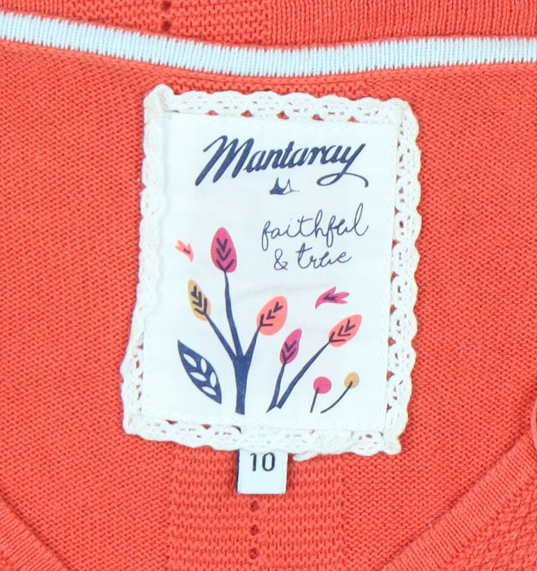 Womens UK Size 10 Mantaray Red Pullover Jumper