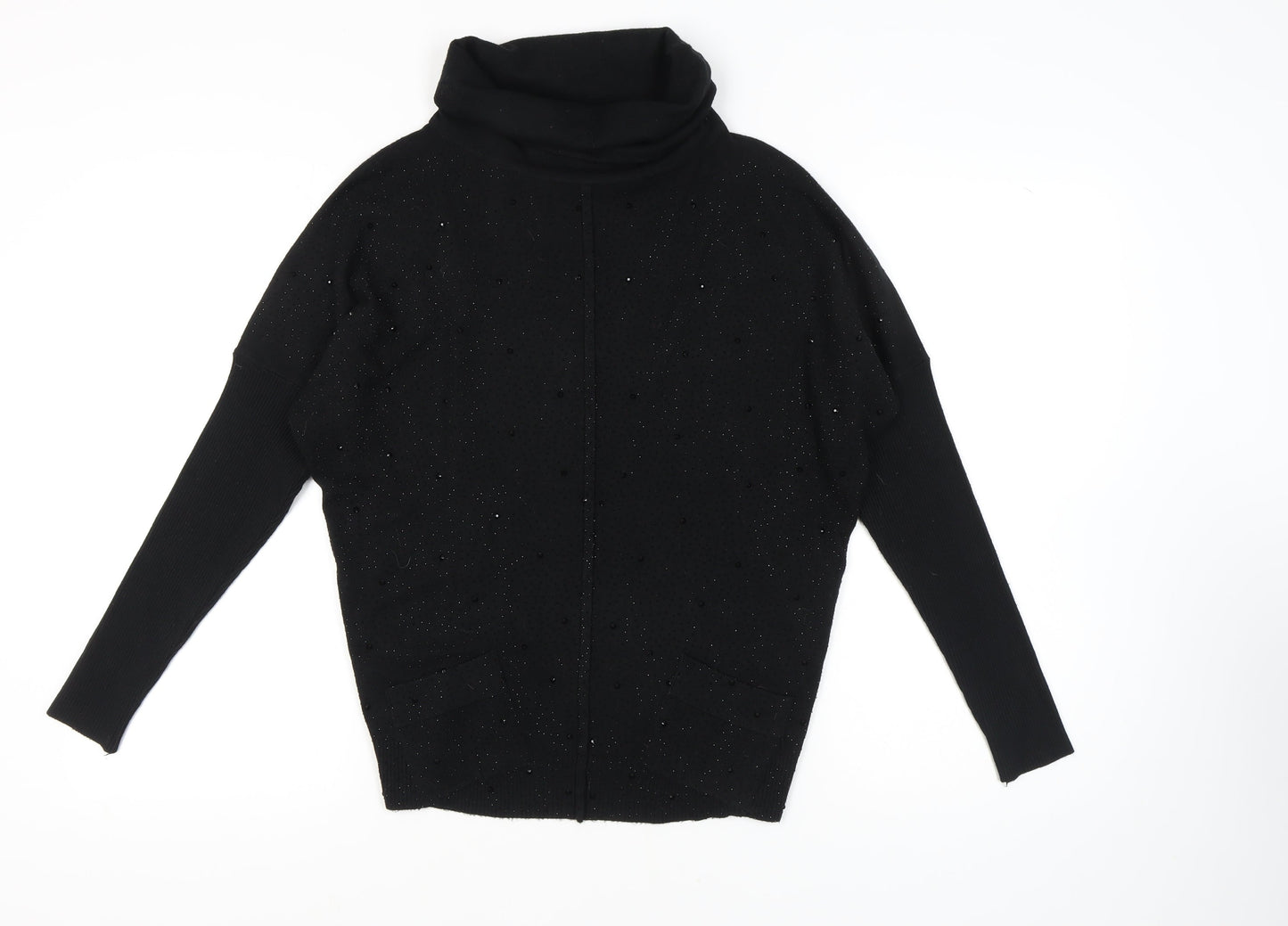 Womens UK Size S Bluoltre Black Pullover Jumper