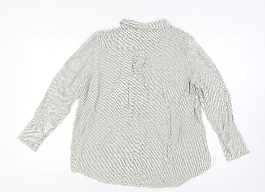 Autograph Women's Black Cotton Blend Button-Up Shirt