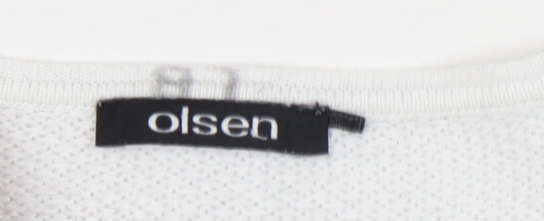 Womens UK Size 12 Olsen White Pullover Jumper
