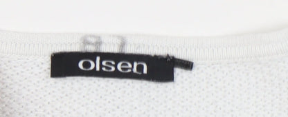 Womens UK Size 12 Olsen White Pullover Jumper