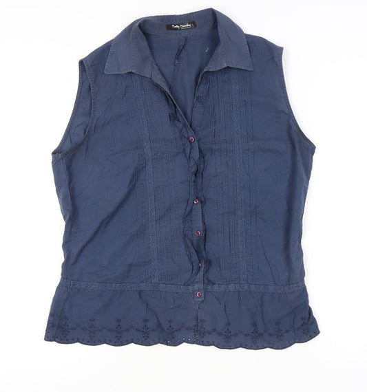 Betty Barclay Women's Blue Sleeveless Blouse