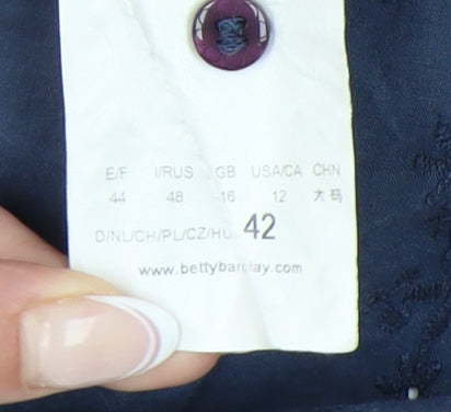 Womens UK Size 16 Betty Barclay Blue  Blouse