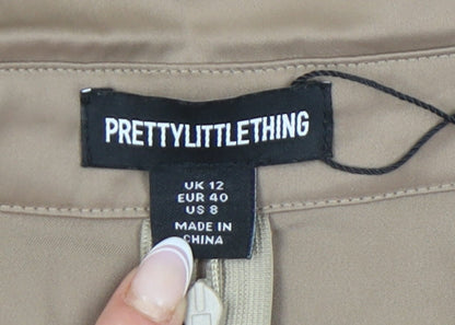 Pretty Little Thing Women's Brown Collared Dress Size 12