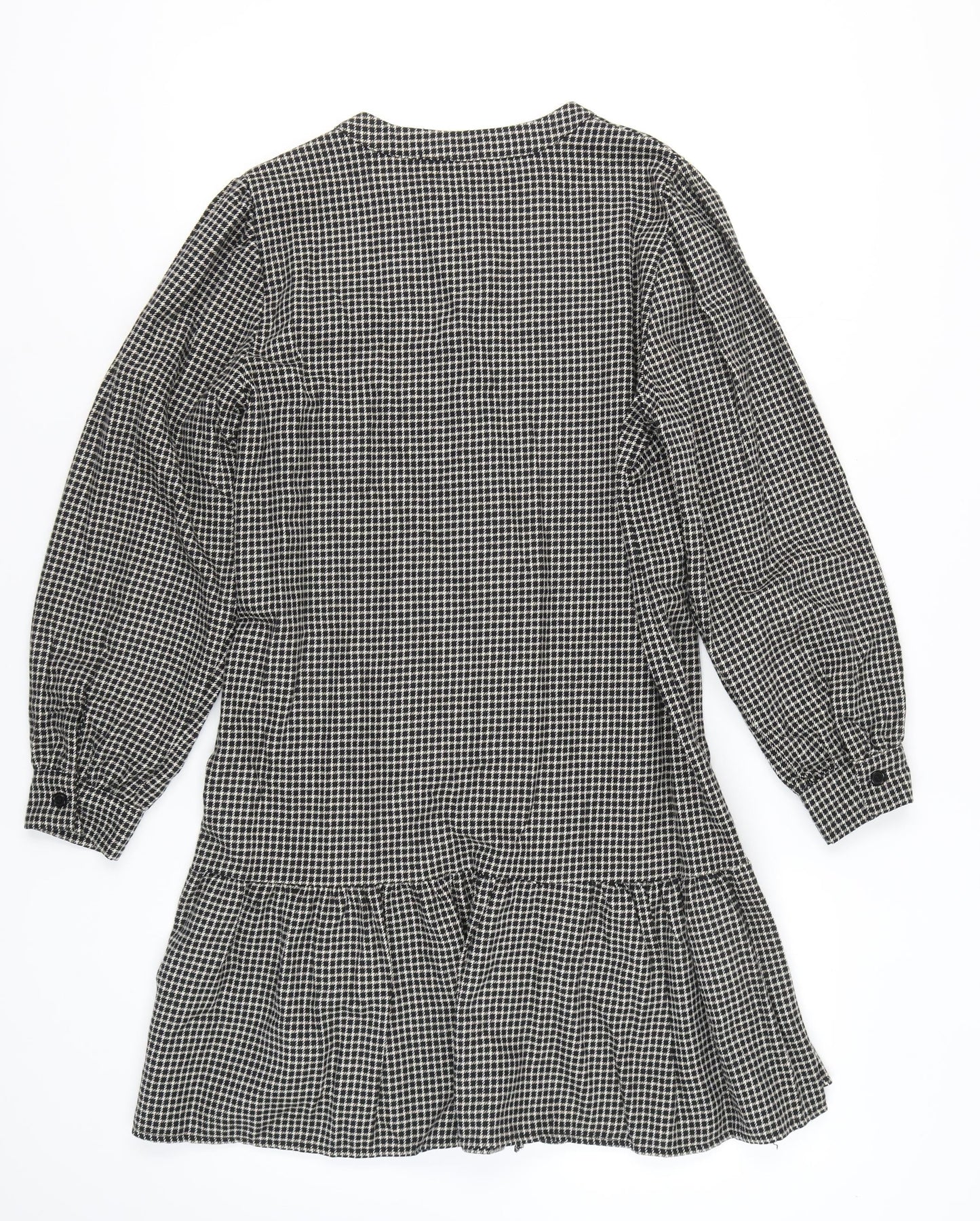 Anna Bernini Women's Black Check Shirt Dress L