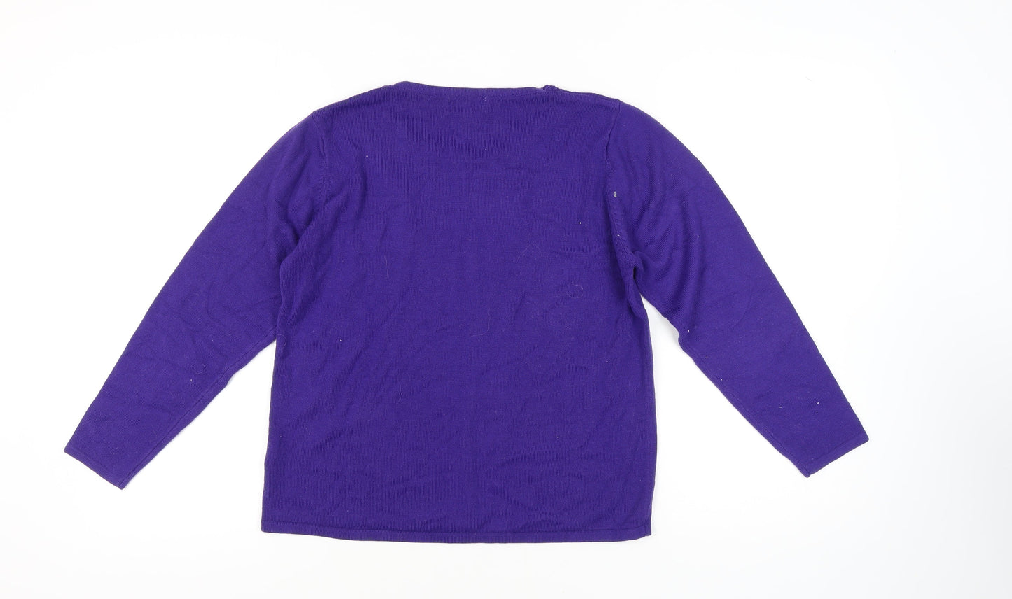 Womens UK Size M/L Fay Louise Purple Pullover Jumper