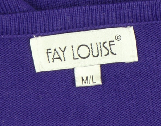 Womens UK Size M/L Fay Louise Purple Pullover Jumper