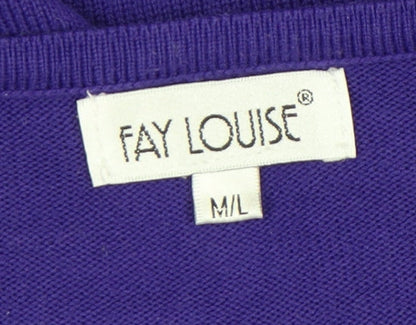 Womens UK Size M/L Fay Louise Purple Pullover Jumper