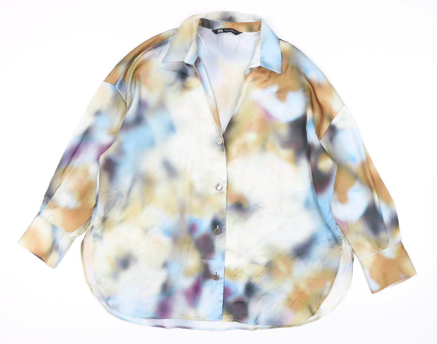 Womens UK Size 14 Zara Multicoloured  Button-Up