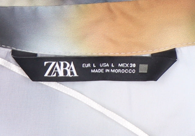 Womens UK Size 14 Zara Multicoloured  Button-Up