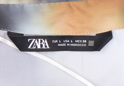 Womens UK Size 14 Zara Multicoloured  Button-Up