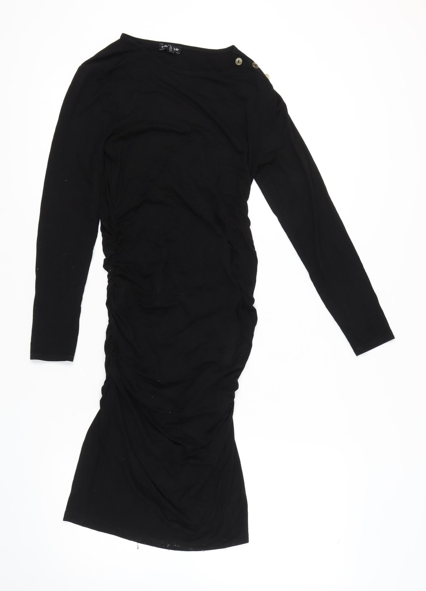 Isabella Oliver Women's Black Bodycon Midi Dress M