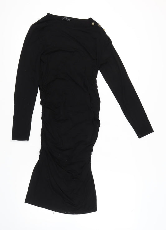 Isabella Oliver Women's Black Bodycon Midi Dress M