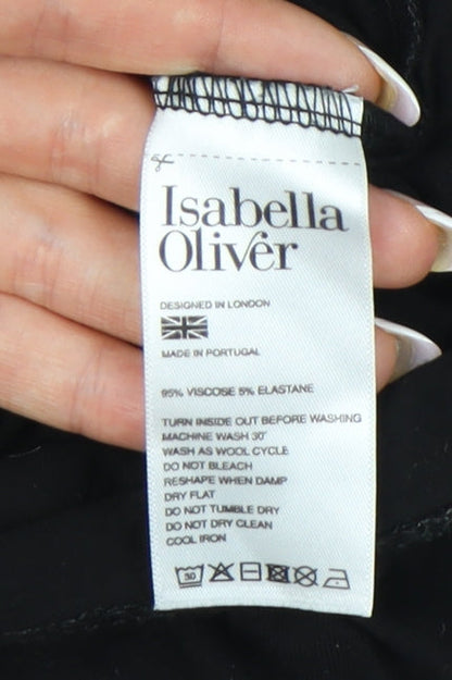 Isabella Oliver Women's Black Bodycon Midi Dress M