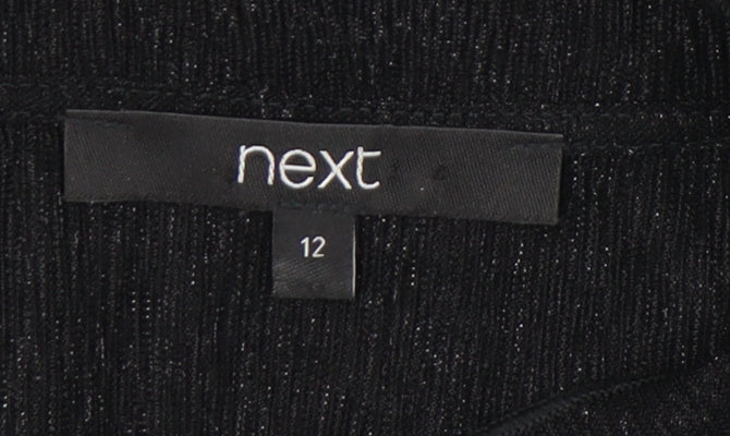 Womens UK Size 12 NEXT Black Basic Blouse