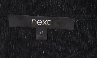 Womens UK Size 12 NEXT Black Basic Blouse
