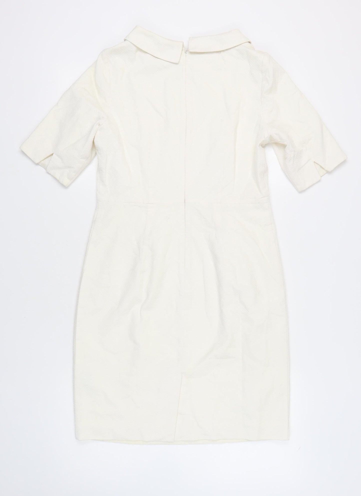 Boden Women's Ivory Sheath Dress, Size 12, Classic Style