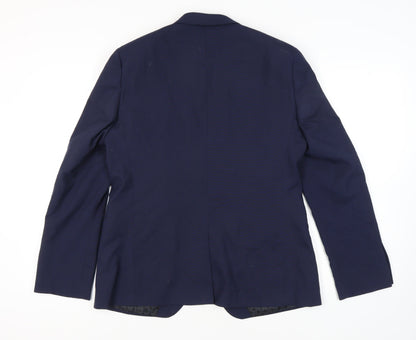 ASOS Men's Blue Single Breasted Blazer, Size 42