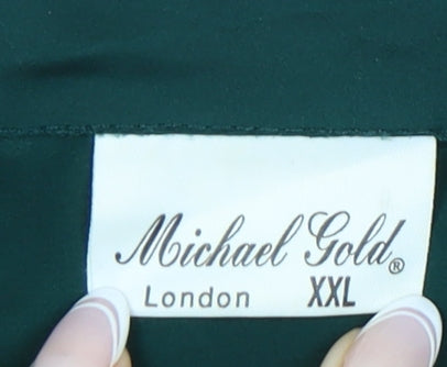 Womens UK Size 2XL Michael Gold Green  Button-Up