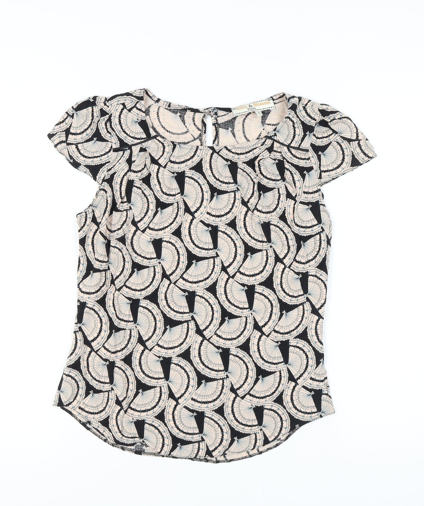 Womens UK Size 10 Billie & Blossom Black Basic Blouse