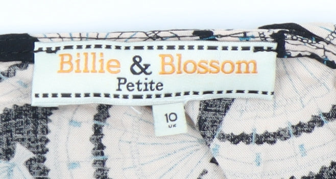 Womens UK Size 10 Billie & Blossom Black Basic Blouse