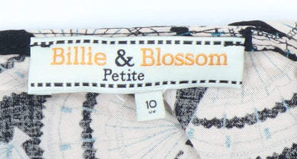 Womens UK Size 10 Billie & Blossom Black Basic Blouse