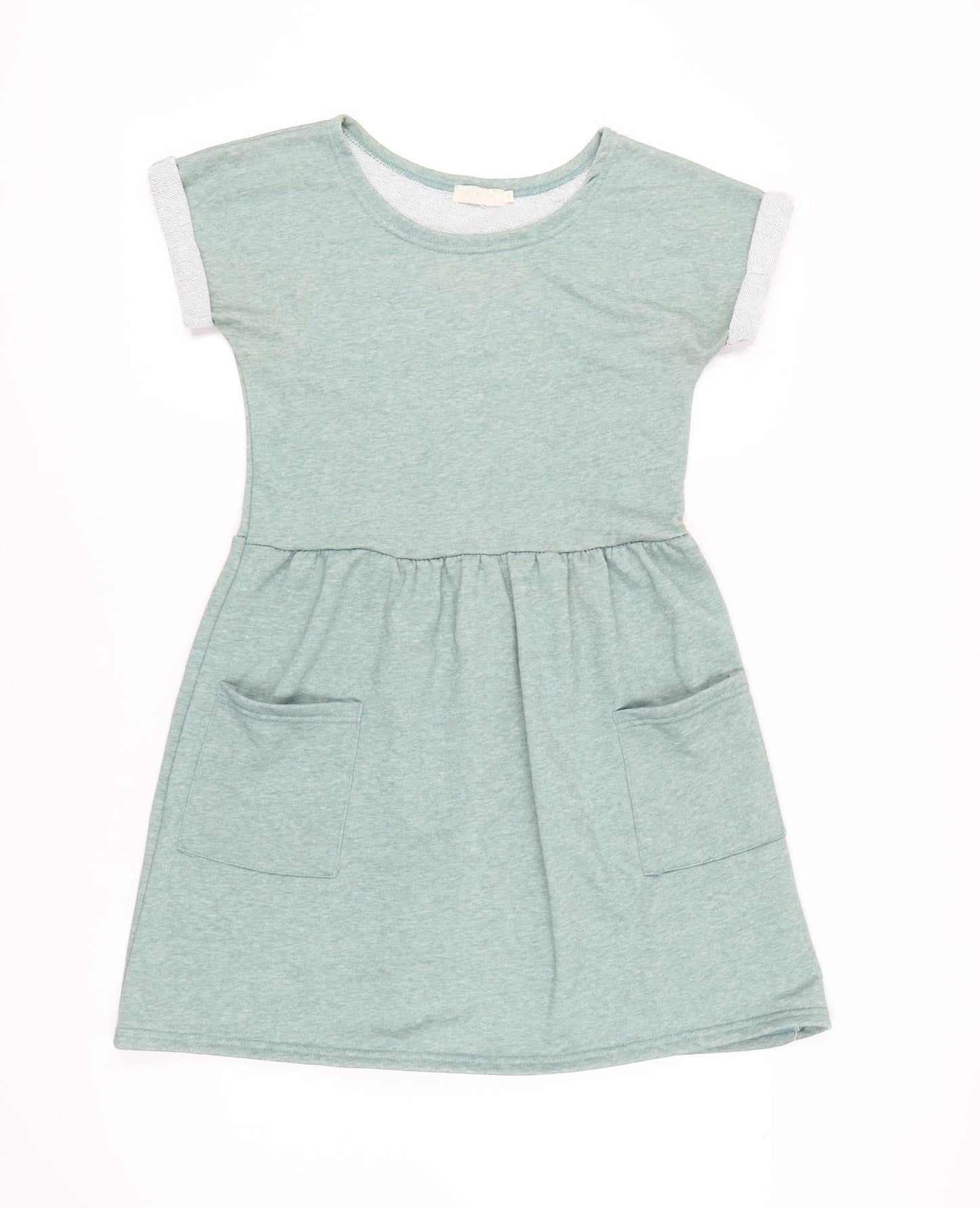 Ceci London Women's Green Short Sleeve Dress S