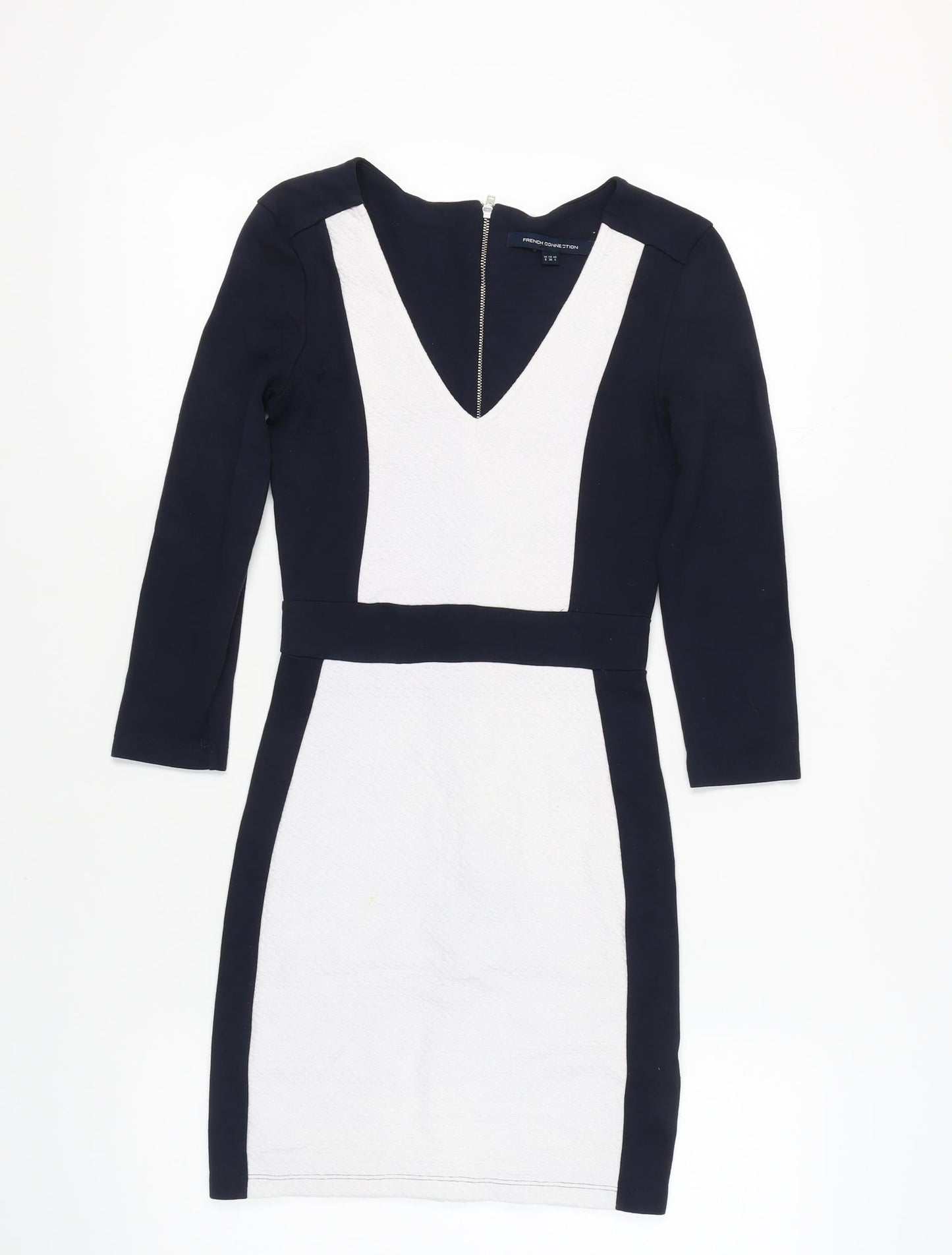 French Connection Women Black White Bodycon Dress 8