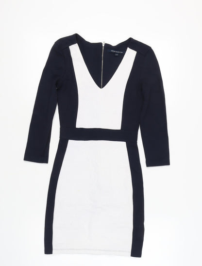 French Connection Women Black White Bodycon Dress 8