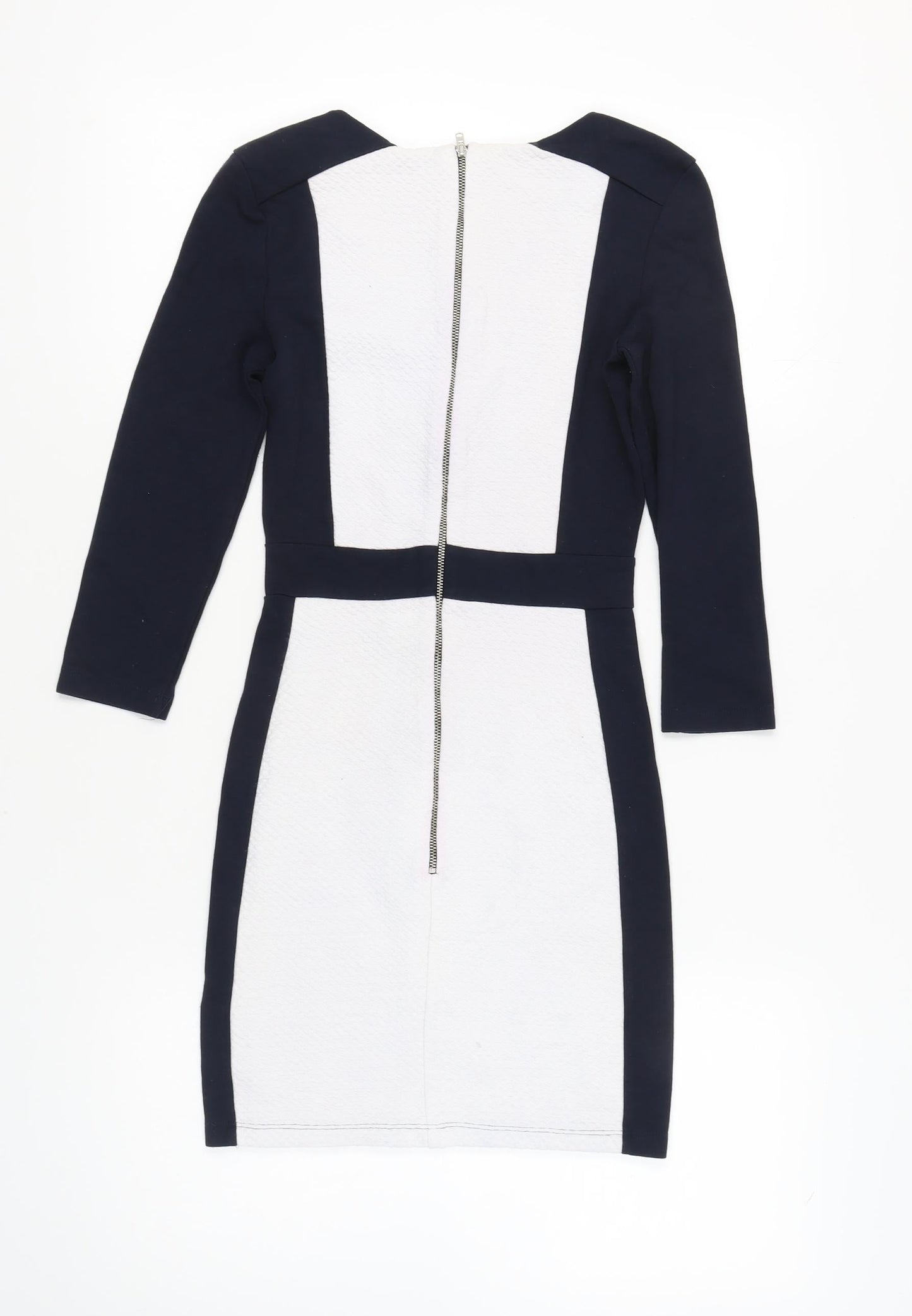 French Connection Women Black White Bodycon Dress 8