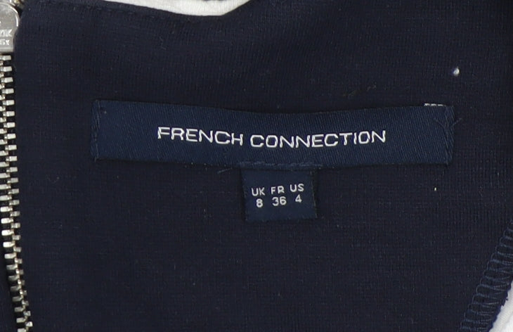 French Connection Women Black White Bodycon Dress 8