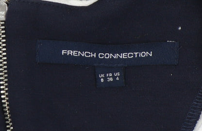 French Connection Women Black White Bodycon Dress 8