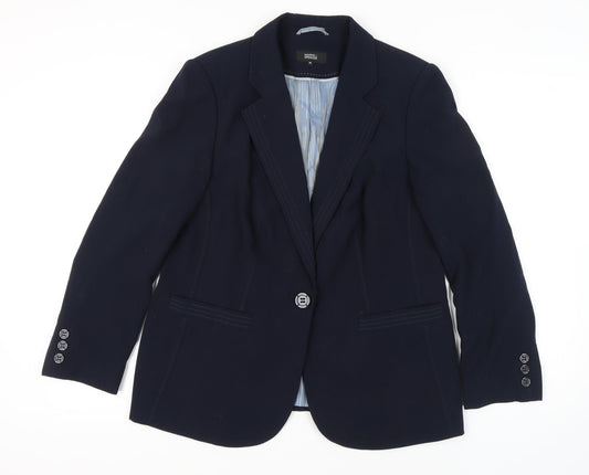 Marks and Spencer Women's Blue Blazer UK 18 Classic