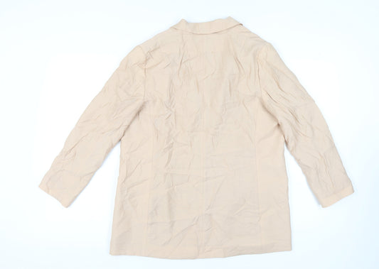 Next Women's Beige Blazer Size 14 Regular Fit