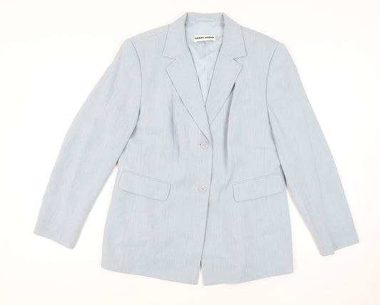 Gerry Weber Women’s Blue Suit Jacket Size 16, Lined, Business Casual