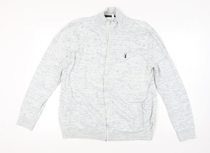 Next Men's White XL Full Zip Jumper