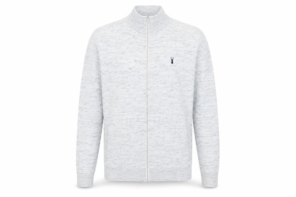 Mens UK Size XL NEXT White Full Zip Jumper