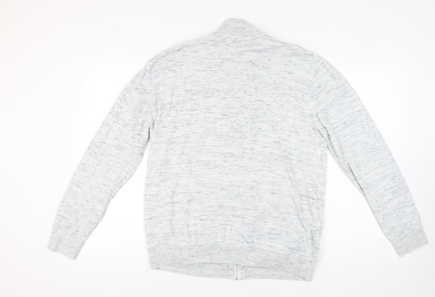 Next Men's White XL Full Zip Jumper