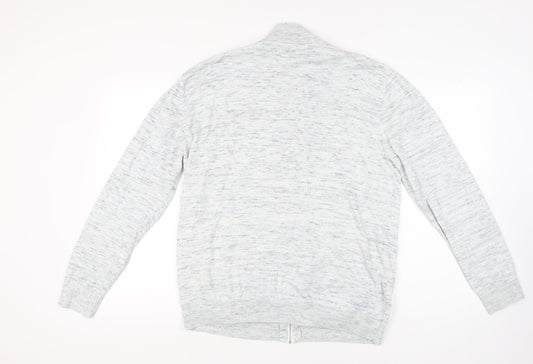 Next Men's White XL Full Zip Jumper
