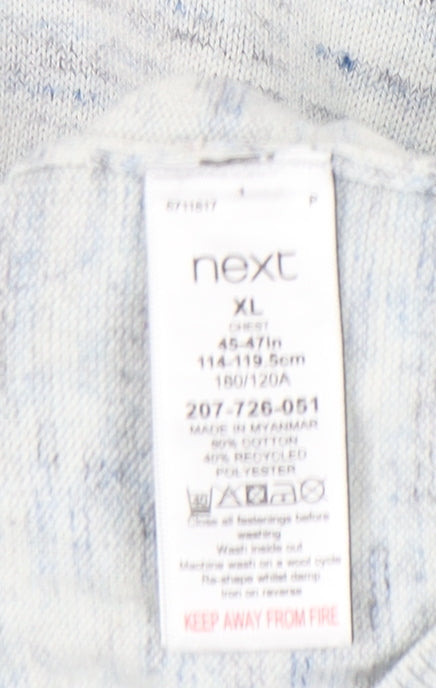 Next Men's White XL Full Zip Jumper