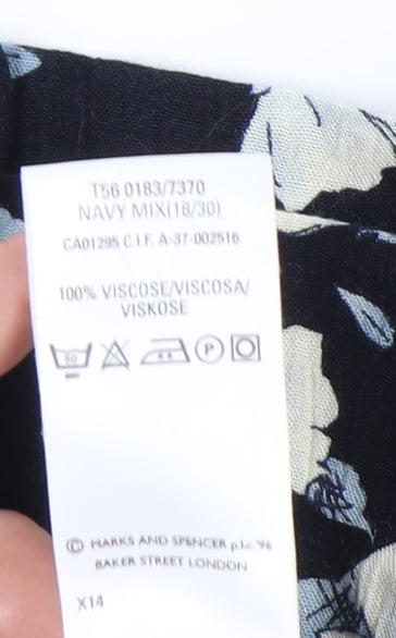 Marks and Spencer Women's Multicoloured Pleated Skirt Size 18