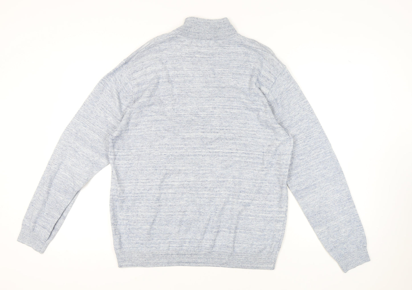 Next Men's Blue XL Pullover Jumper - Casual Cotton Blend