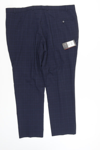 Jeff Banks Men's Blue Check Trousers 40 in