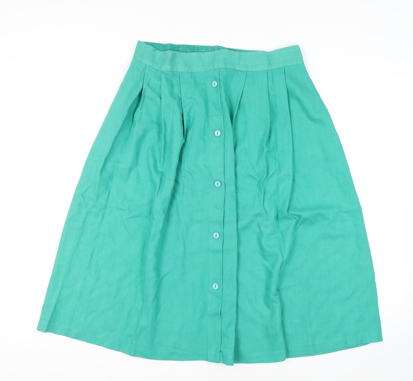 BHS Women's Green Pleated Skirt Size 18 Casual