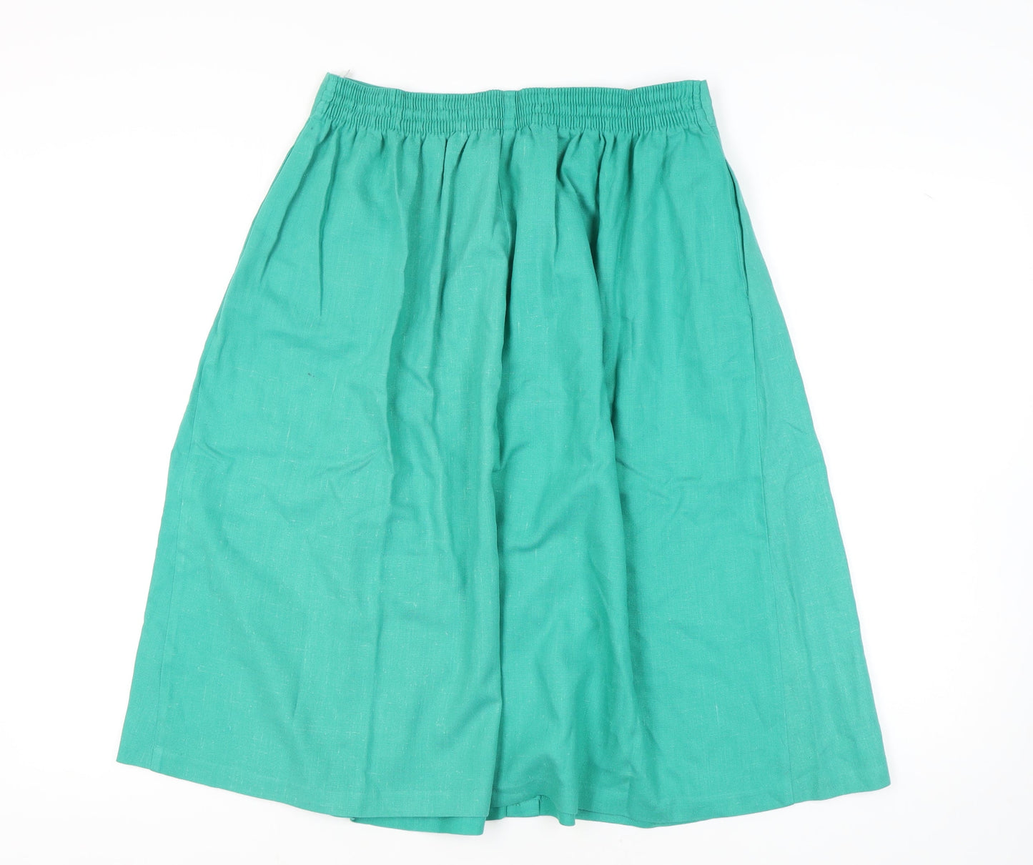 BHS Women's Green Pleated Skirt Size 18 Casual