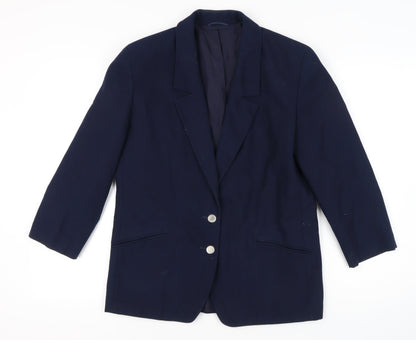 St Michael Women's Blue Blazer Size 12 Classic Style