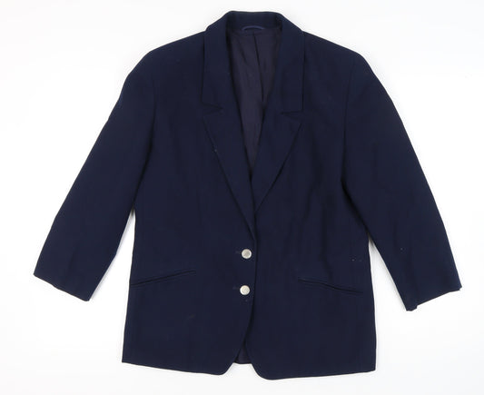 St Michael Women's Blue Blazer Size 12 Classic Style