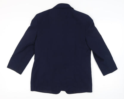 St Michael Women's Blue Blazer Size 12 Classic Style